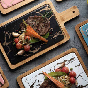 wooden food trays ceramic pizza boards cutting boards