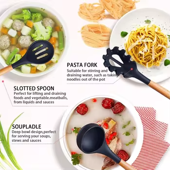 stainless steel silicone kitchenware and cutting tools set for home use stainless steel silicone kitchenware and cutting tools set for home use